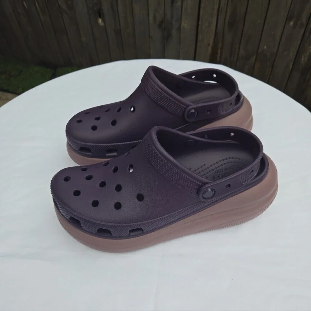 Crocs Crush Clog Dark Iris Multi Slip On Casual Platform Sandal M10 W12